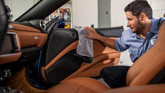 Microfiber towels have a lot of uses, but they excel on the hard surfaces on your car’s interior like door panels and dashboard trim.
